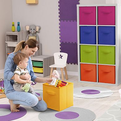 Sorbus 13 Inch 12 Pack Foldable Cubes with Handle- for Home Home Storage & Organization