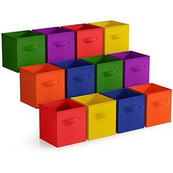 Sorbus 13 Inch 12 Pack Foldable Cubes with Handle- for Home Home Storage & Organization