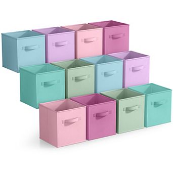 Sorbus 13 Inch 12 Pack Foldable Cubes with Handle- for Home Home Storage & Organization