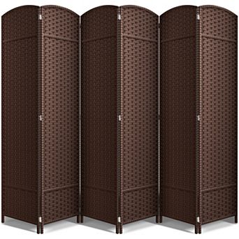 Sorbus 6 ft. Tall Extra Wide Double Hinged 6 Panel Room Divider - Folding Privacy Screens
