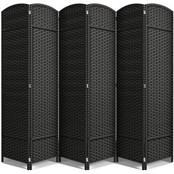 Sorbus 6 ft. Tall Extra Wide Double Hinged 6 Panel Room Divider - Folding Privacy Screens