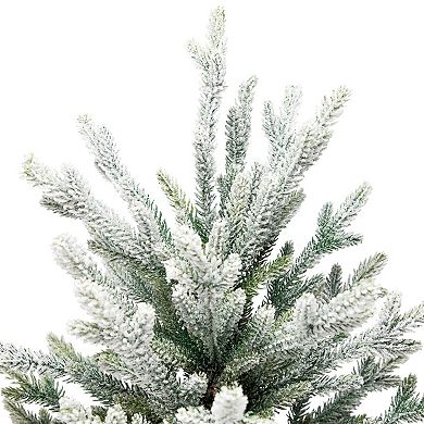 Northlight 6.5-ft. Real Touch™ Medium Flocked Snowcap Grove Artificial Christmas Tree