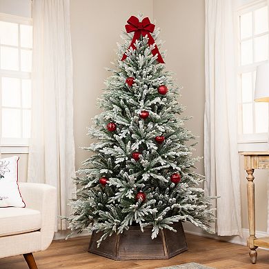 Northlight 6.5-ft. Real Touch™ Medium Flocked Snowcap Grove Artificial Christmas Tree