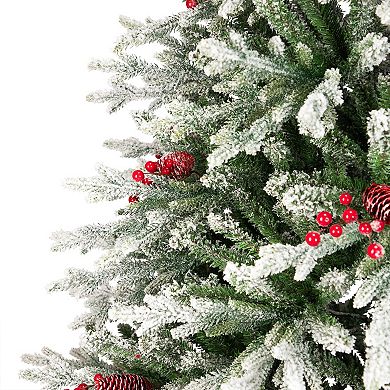 Northlight 6.5-ft. Real Touch™️ Flocked Grove Fir Artificial Christmas Tree
