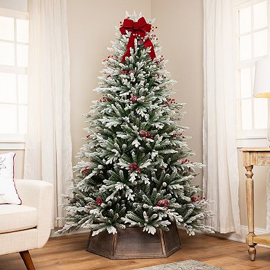 Northlight 6.5-ft. Real Touch™️ Flocked Grove Fir Artificial Christmas Tree
