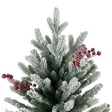 Northlight 25-in. Real Touch™️ Potted Flocked Mini Fir Pine Artificial Christmas Tree