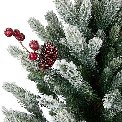 Northlight 25-in. Real Touch™️ Potted Flocked Mini Fir Pine Artificial Christmas Tree