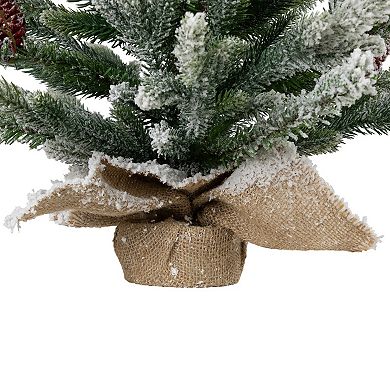 Northlight 25-in. Real Touch™️ Potted Flocked Mini Fir Pine Artificial Christmas Tree