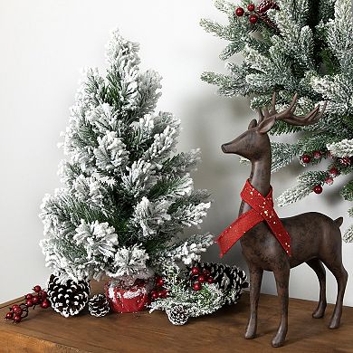 Northlight 19-Inch Full Flocked Artificial Mini Christmas Tree