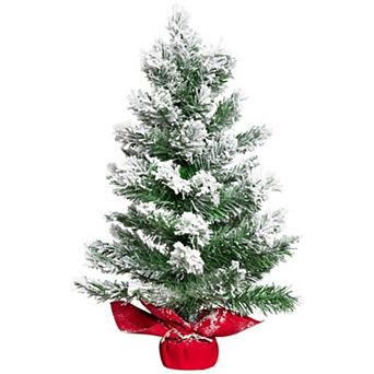 Northlight 24-Inch Full Flocked Artificial Mini Christmas Tree