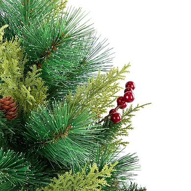Northlight 25-Inch Spruce Pine Needle & Pinecone Artificial Mini Christmas Tree
