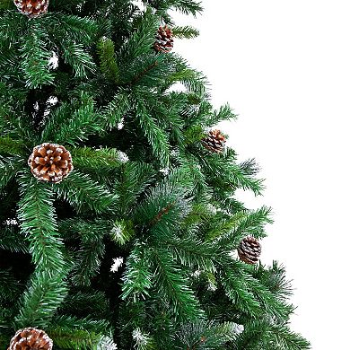 Northlight 10-ft. Glittered Pine Artificial Christmas Tree Unlit