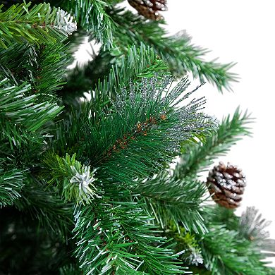 Northlight 10-ft. Glittered Pine Artificial Christmas Tree Unlit