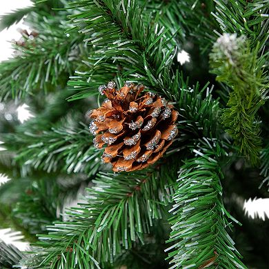 Northlight 10-ft. Glittered Pine Artificial Christmas Tree Unlit