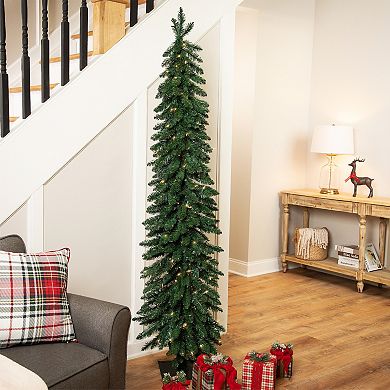 Northlight 6-ft. Pre-Lit Pencil Artificial Christmas Tree with Clear Lights