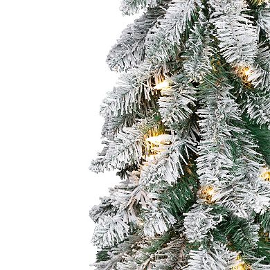 Northlight 4-ft. Pre-Lit Flocked Alpine Artificial Christmas Tree