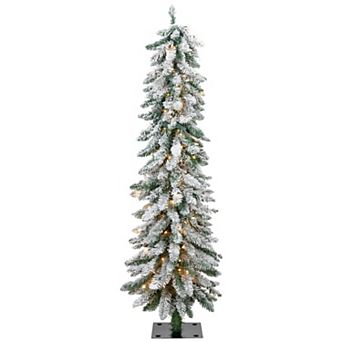 Northlight 5-ft. Pre-Lit Flocked Alpine Artificial Christmas Tree