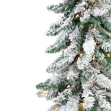 Northlight 5-ft. Pre-Lit Flocked Alpine Artificial Christmas Tree