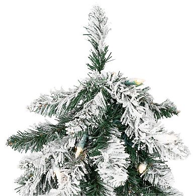 Northlight 5-ft. Pre-Lit Flocked Alpine Artificial Christmas Tree