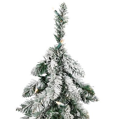 Northlight 6-ft. Pre-Lit Flocked Alpine Artificial Christmas Tree with Clear Lights