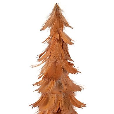 Northlight 16-in. Small Layered Feather Cone Tree Glittered Christmas Decor