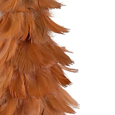 Northlight 16-in. Small Layered Feather Cone Tree Glittered Christmas Decor