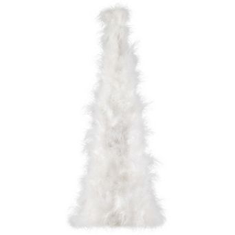 Northlight 19.5 in Layered Wispy Feather Cone Tree Christmas Decor