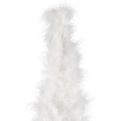 Northlight 19.5-Inches Layered Wispy Feather Cone Tree Christmas Decor