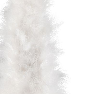 Northlight 19.5-Inches Layered Wispy Feather Cone Tree Christmas Decor