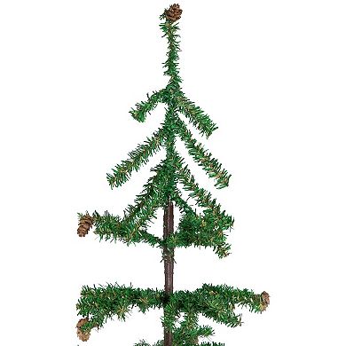 Northlight 3-ft. Artificial Christmas Tree with Mini Pine Cones & Burlap Base