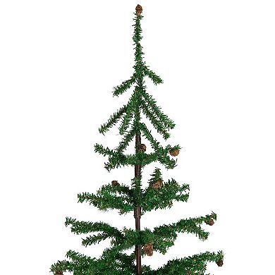 Northlight 4-ft. Artificial Christmas Tree with Pine Cones & Burlap Base