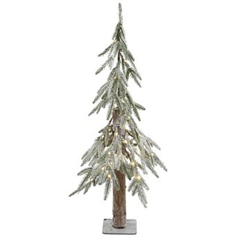 Northlight 3-ft. Clear LED Flocked Alpine Artificial Christmas Tree