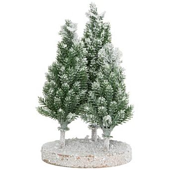 Northlight 8-Inch Frosted Pine Artificial Christmas Tree Trio