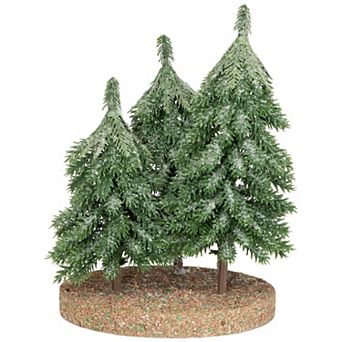 Northlight 8-Inch Icy Downswept Pine Artificial Christmas Tree Trio