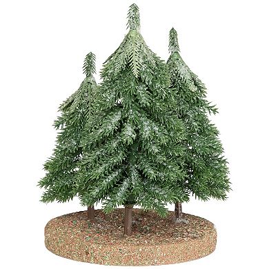 Northlight 8-Inch Icy Downswept Pine Artificial Christmas Tree Trio