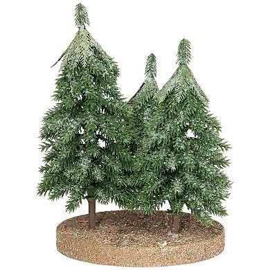 Northlight 8-Inch Icy Downswept Pine Artificial Christmas Tree Trio