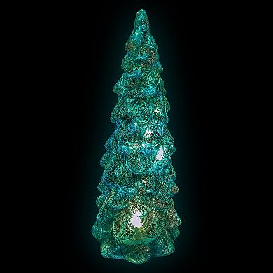 Northlight LED Glitter Glass Christmas Tree Table Decor
