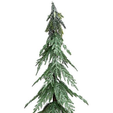 Northlight 24-Inch Mini Icy Pine Artificial Christmas Tree in Burlap Base
