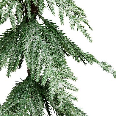 Northlight 24-Inch Mini Icy Pine Artificial Christmas Tree in Burlap Base