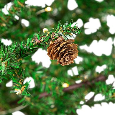 Northlight 4-ft. Pre-Lit Artificial Christmas Tree with Pinecones & Burlap Base