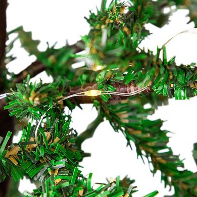 Northlight 4-ft. Pre-Lit Artificial Christmas Tree with Pinecones & Burlap Base
