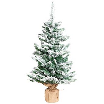 Northlight 3-ft. Frosted Pine Artificial Christmas Tree in Burlap Base