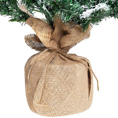 Northlight 3.5-ft. Frosted Pine Artificial Christmas Tree in Burlap Base