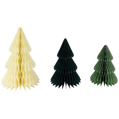 Northlight 3-pc. Accordion Honeycomb Foldable Paper Christmas Trees Set