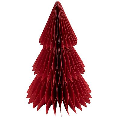 Northlight 15-Inch Accordion Honeycomb Foldable Paper Christmas Tree Set of 3