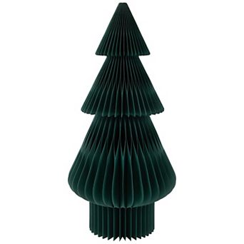 Northlight 3-ft. Dark Green Accordion Honeycomb Foldable Paper Christmas Tree Table Decor