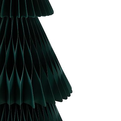 Northlight 4-ft. Dark Green Accordion Honeycomb Foldable Paper Christmas Tree Floor Decor