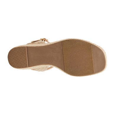 madden girl Valleyy Women's Wedge Sandals With Ankle Strap