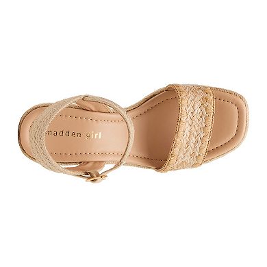 madden girl Valleyy Women's Wedge Sandals With Ankle Strap
