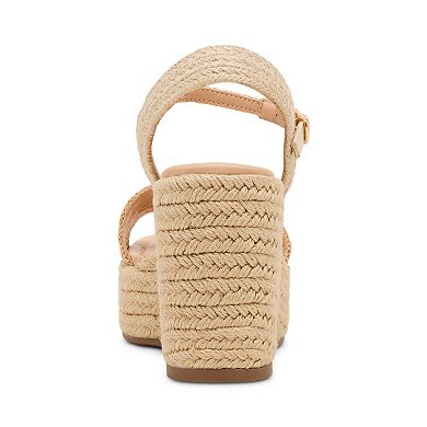 madden girl Valleyy Women's Wedge Sandals With Ankle Strap
